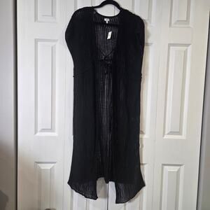 NWT Aerie Crochet Maxi Cape Medium  Swim Cover-Up